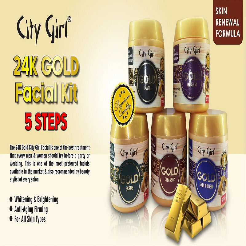 24K Gold Facial Kit 5 Steps