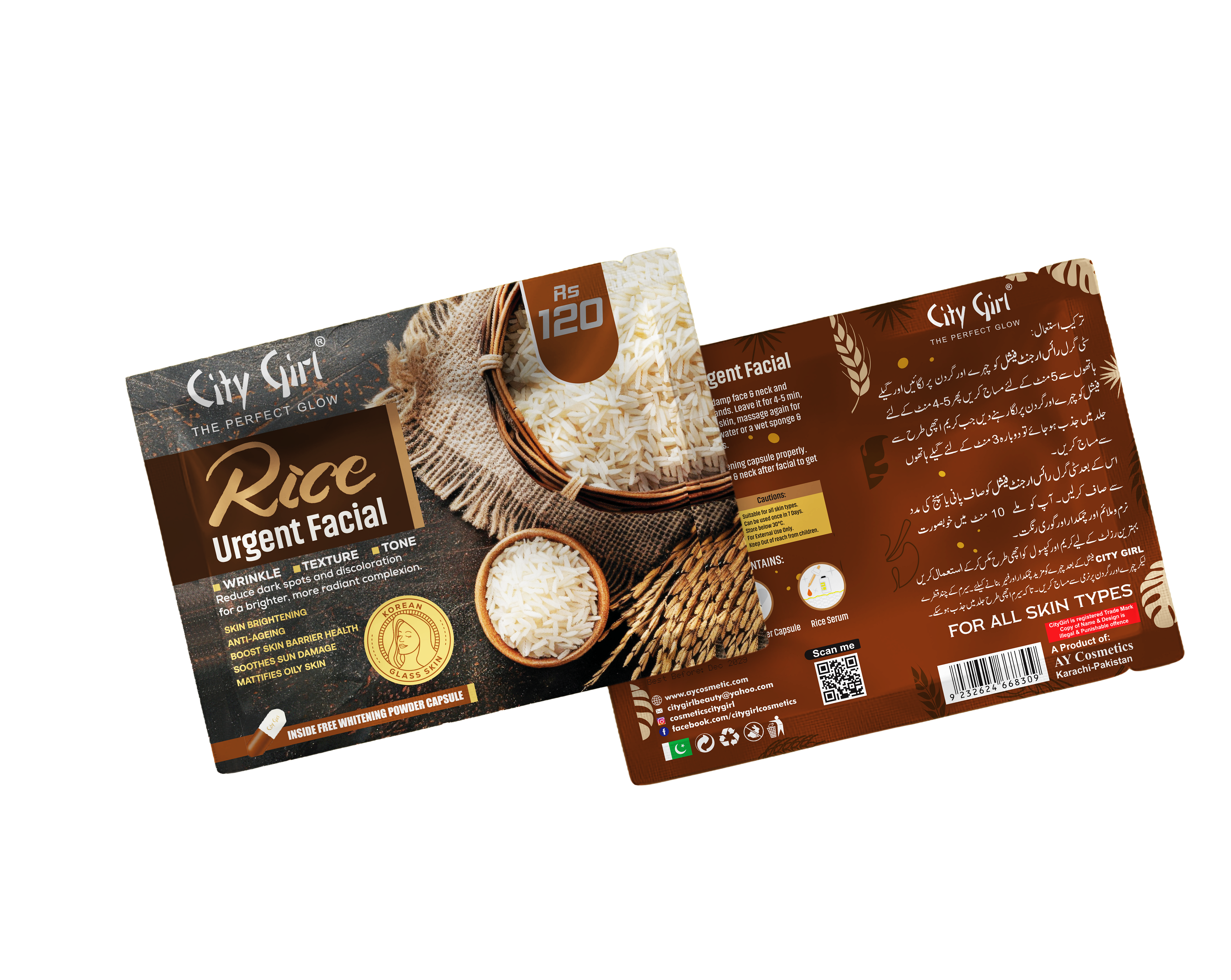 City Girl Rice Quick Urgent Facial 3 Sachet
