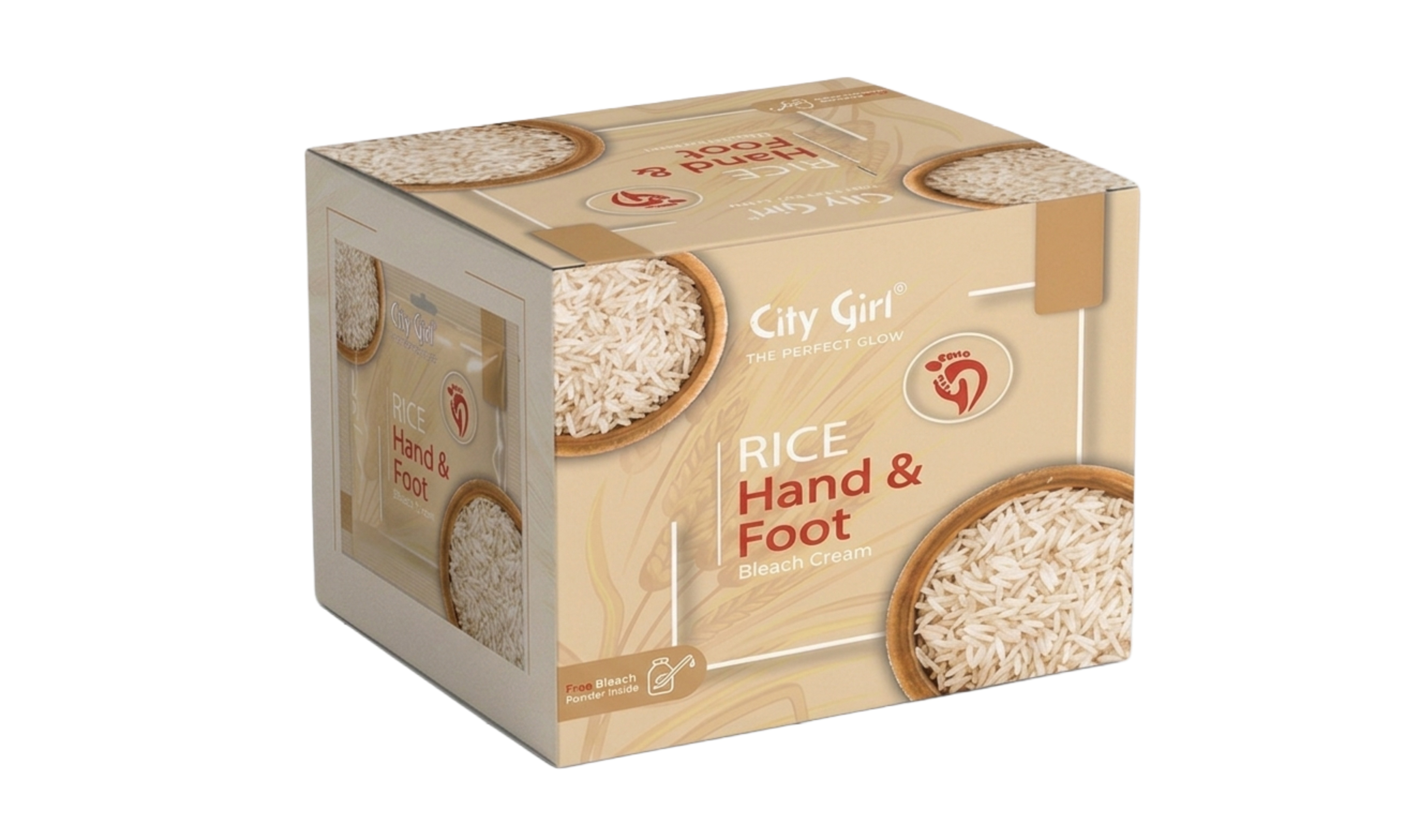 Box of City Girl Rice Hand & Foot on a white background