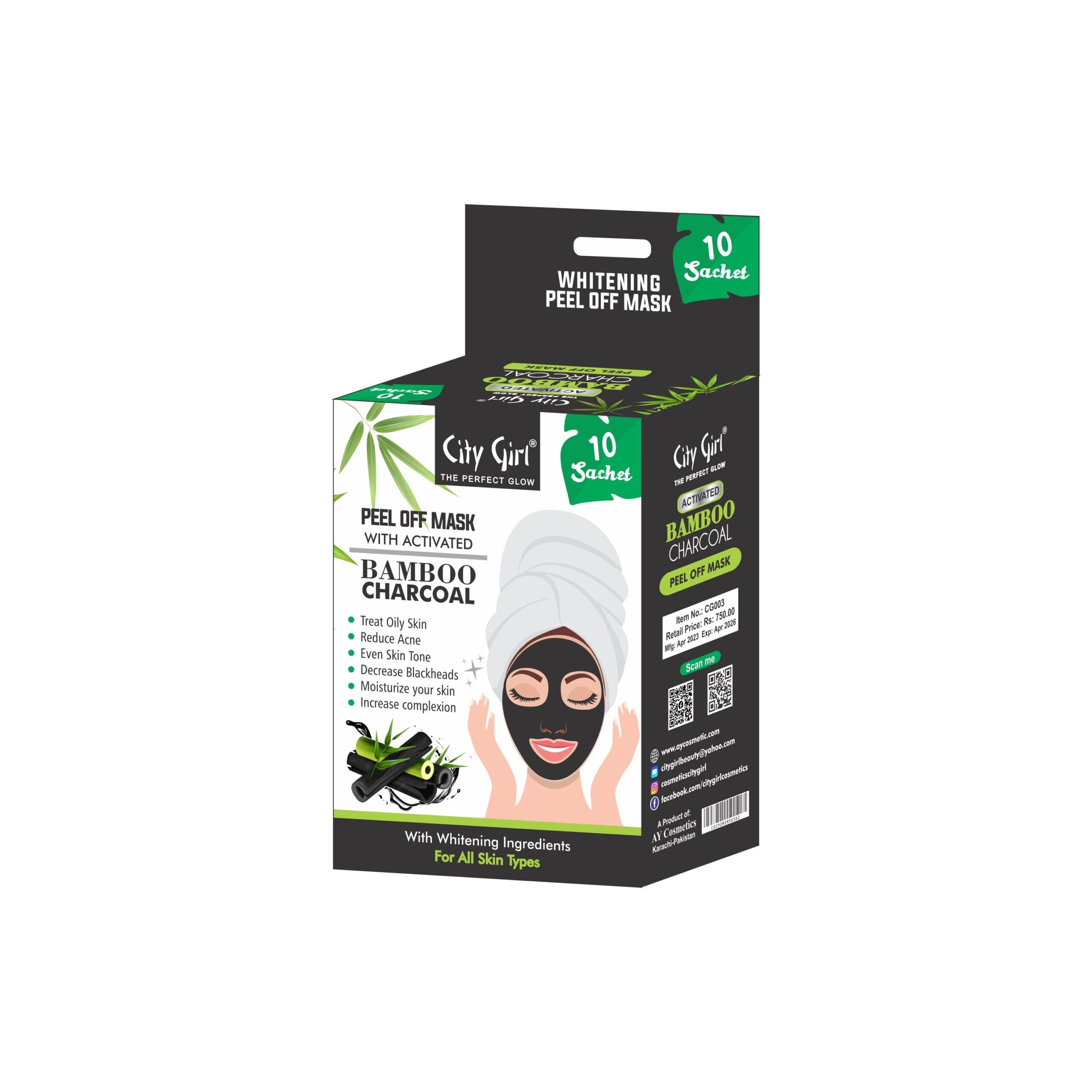 City Girl Charcoal Peel Off Mask Sachet 10pcs Master Box