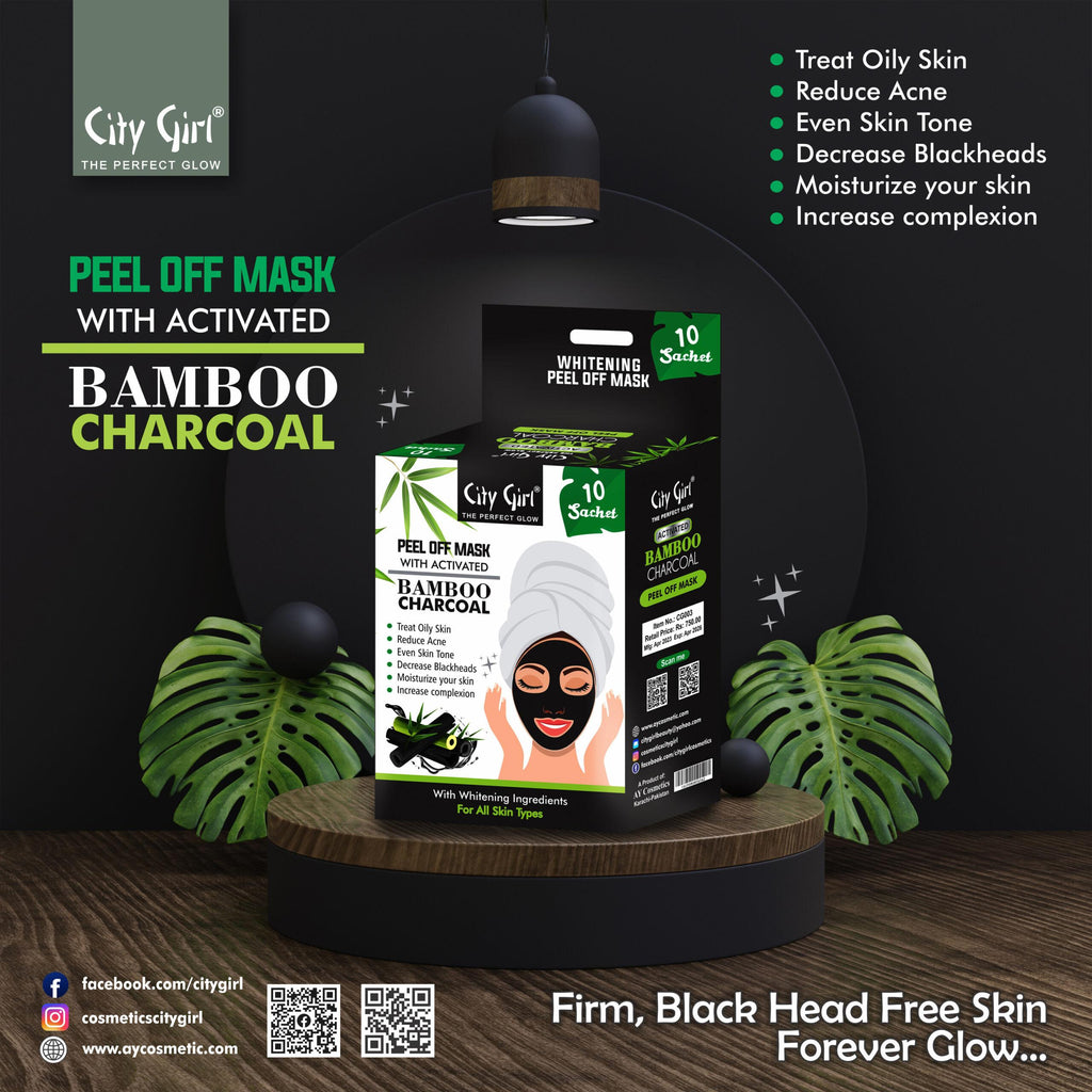 City Girl Charcoal Peel Off Mask Sachet 10pcs Master Box