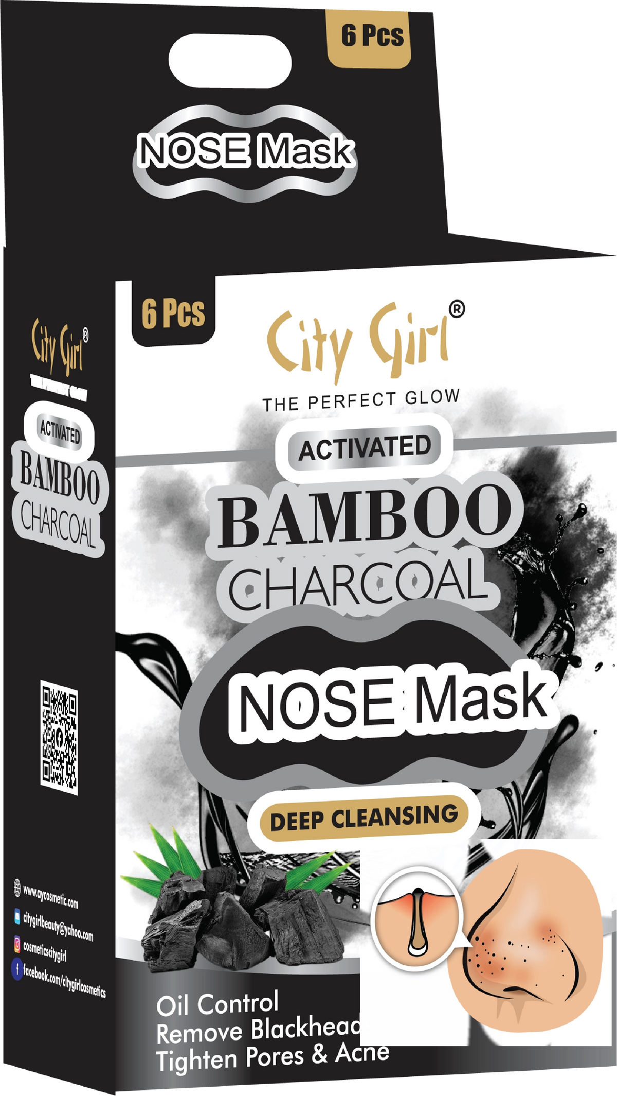 City Girl Charcoal Nose Mask