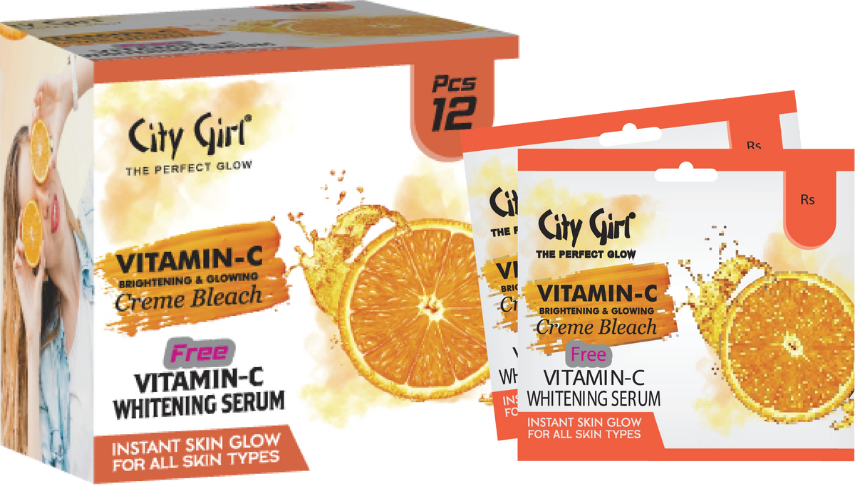City Girl Vitamin-C Brightening & Glowing Creme Bleach Sachet