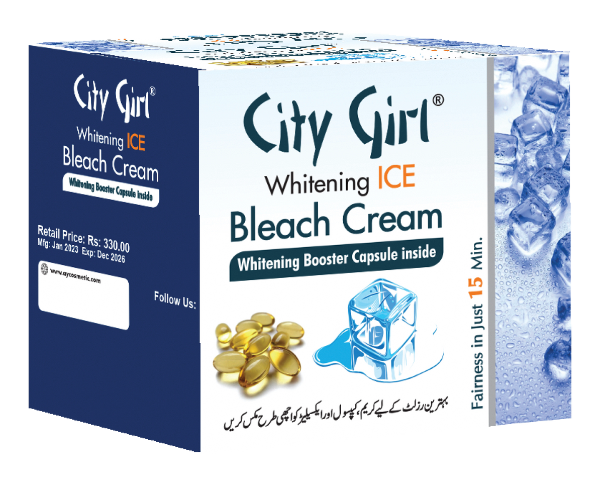 City Girl Whitening Ice Bleach Cream Jar