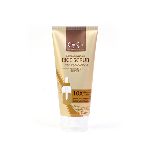 City Girl Korean Glass Skin Rice Scrub With 24K Gold Dust - Step 2