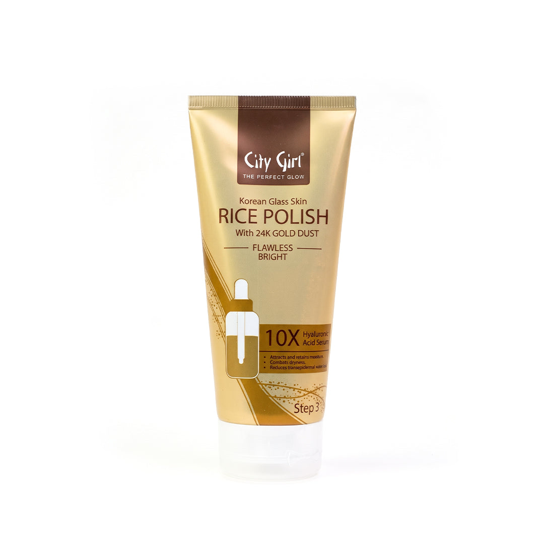 City Girl Korean Glass Skin Rice Polish with 24K Gold Dust - Step 3
