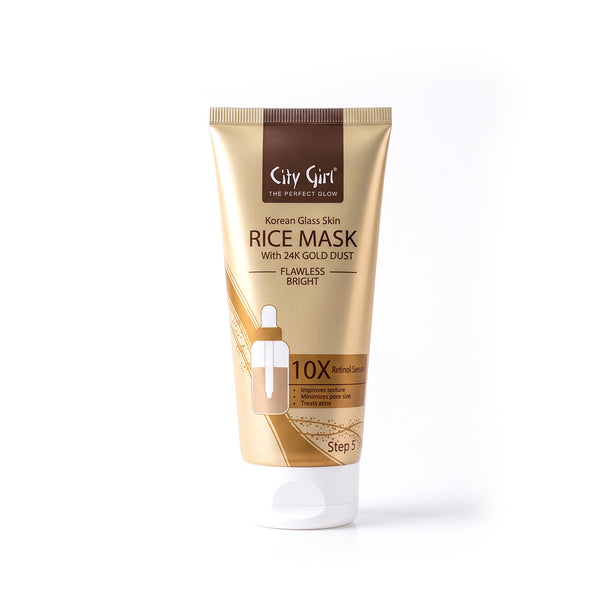 City Girl Korean Glass Skin Rice Mask with 24K Gold Dust - Step 5