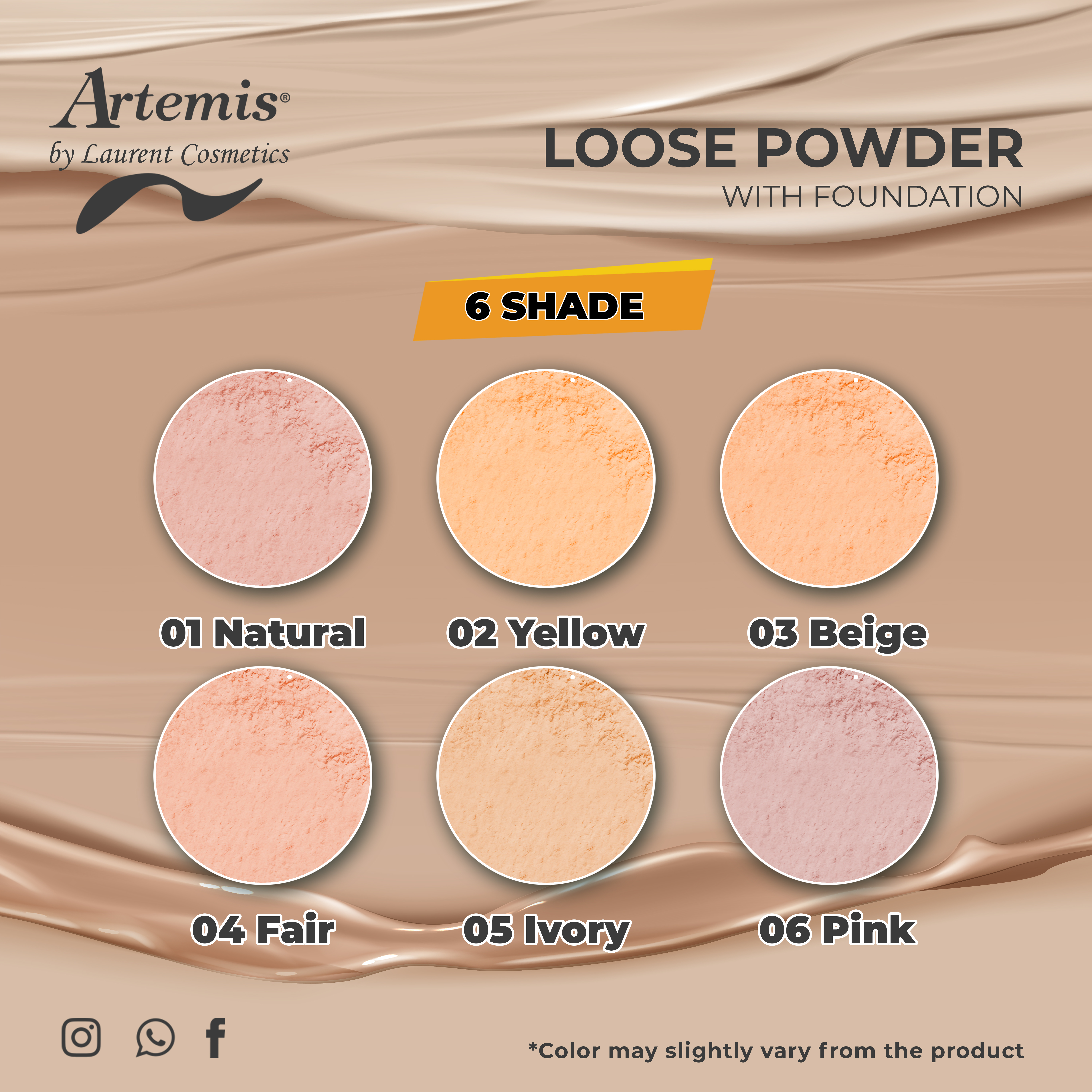 Loose Face Powder Shade Card