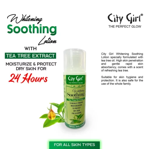 City Girl Whitening Soothing Lotion with Tea Tree Extracts